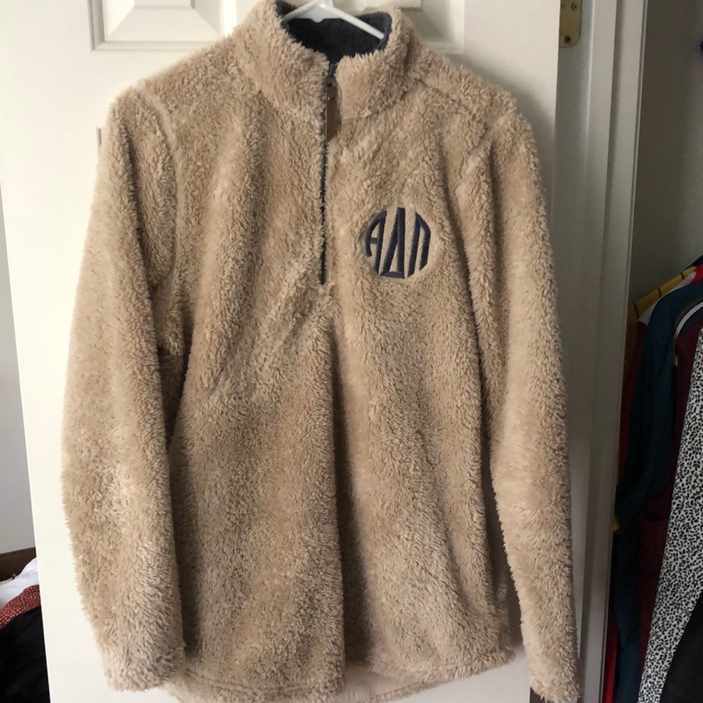 Tan fuzzy sweatshirt